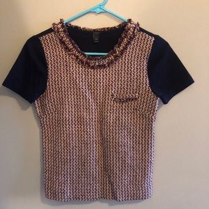 J. Crew knitted short sleeve top